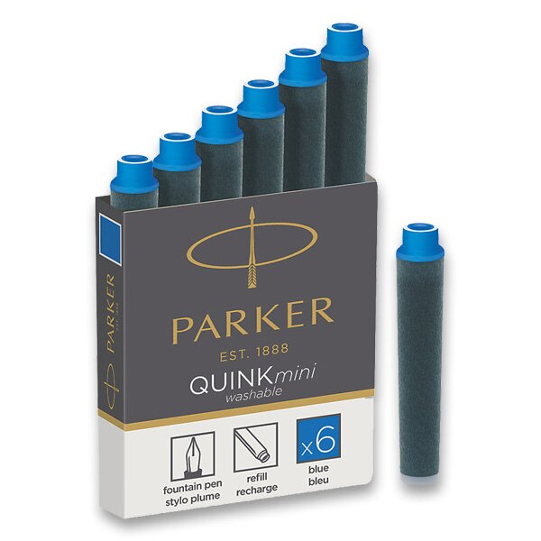 Levně Inkoustové mini bombičky Parker 6ks modré