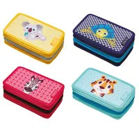 Školní penál 3-patrový prázdný Herlitz Cute Animals, mix motivů