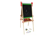 Oboustranná magnetická tabule dřevěná 35 × 43 cm s rolí papíru (6)