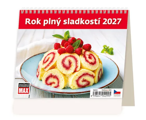 Stolní kalendář 2027 Helma Minimax Rok plný sladkostí