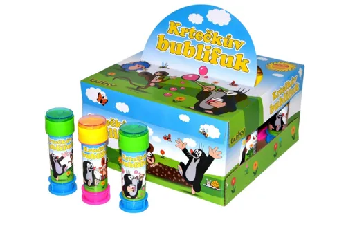 Bublifuk s hrkavkou 50 ml, 11 cm - Krtek