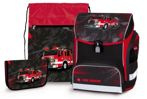 Školní aktovkový set STIL (Helma) 3-dílný - Fire Rescue (aktovka, penál, sáček)