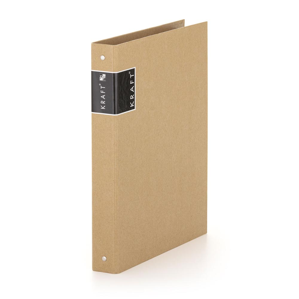Levně Pořadač 4-kroužkový A4 lamino R25 - KRAFT nature