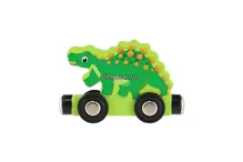 Dřevěný vláček s vagóny na magnety, 10 ks - dinosaurus (10)