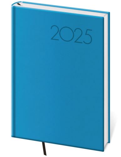 Týdenní diář 2025 Helma A5 - Print Pop světle modrý