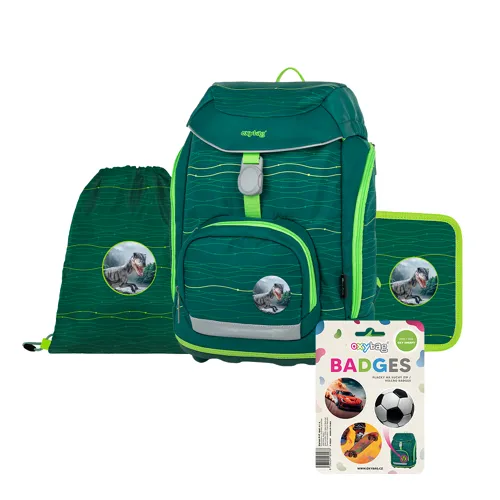 Školní batohový set 4-dílný OXY Sherpy Green