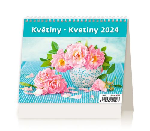 Stolní kalendář Helma Minimax 2024 - Květiny