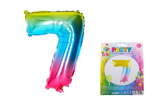 Balónek nafukovací duhový - číslo 7