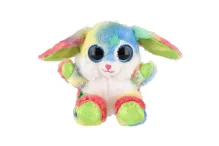 Plyšový zajíc sedící 15 cm - duhový (2)