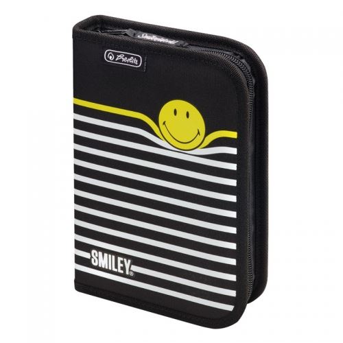 Školní penál Herlitz 1-patrový 1 chlopeň prázdný - SmileyWorld B&Y Stripes