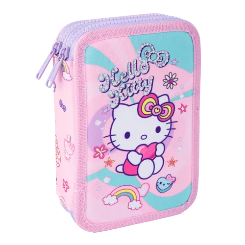 Penál 2patrový Colorino Jumper 2, Hello Kitty, vybavený