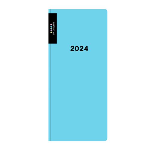 Týdenní diář kapesní PVC Karton P+P 2024 - PASTELINI modrá