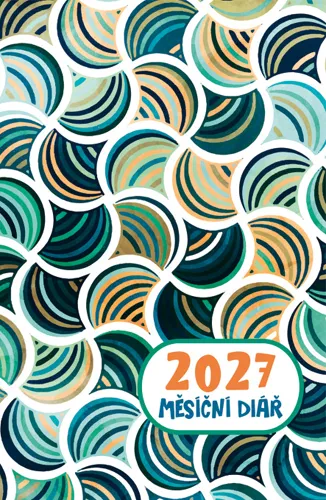 Měsíční diář malý 2027 Aria lamino Vlny
