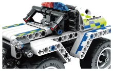 Stavebnice iM.MASTER policejní auto na zpětné natažení plast 199 dílků v krabici 29x20x6cm (5)