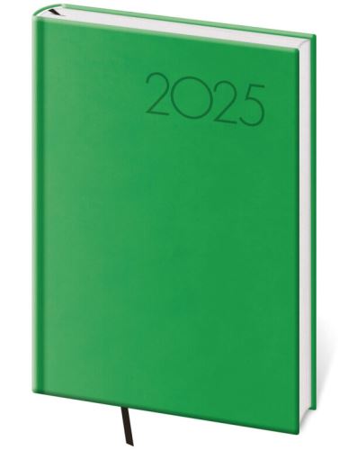 Denní diář 2025 Helma A5 - Print Pop světle zelený