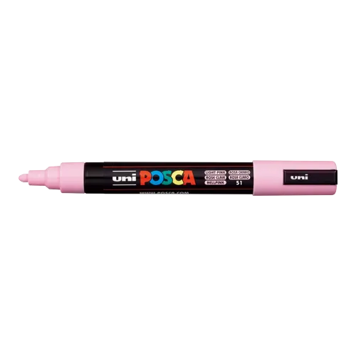 Dekorační popisovač Posca PC-5M, 1,8 - 2,5 mm, světle růžová (51)