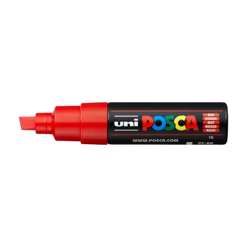 Dekorační popisovač Posca PC-8K, 8 mm, červená (15)