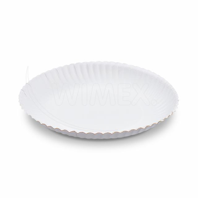 Levně Talíř papírový (FSC Mix) hluboký bílý Ø22cm, 50 ks