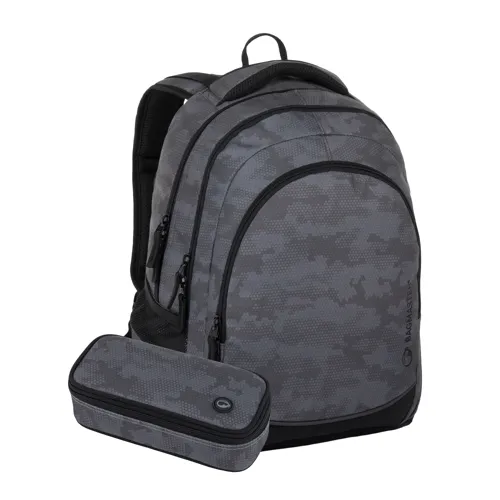 Studentský batohový set Bagmaster DIGITAL 26 A MASKÁČOVÝ (batoh,pouzdro)