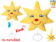 Plyšová hvězdička 20 cm s natahovacím hracím strojkem