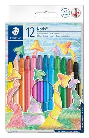 Voskovky STAEDTLER Noris Club, 12 barev, vytáčecí