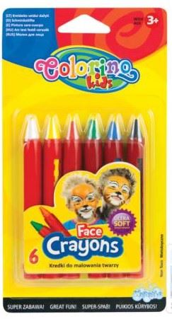 Barvy na obličej v tužce Colorino Kids - 6ks