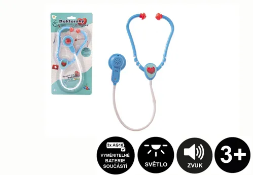 Stetoskop doktor 53 cm se zvukem a světlem