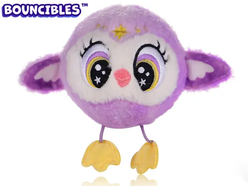 Skákací plyšák Bouncibles LUNA 8 cm - sova