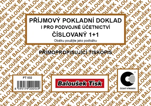 Příj. pokl.dokl. i pro pod.účet. A6 čís.