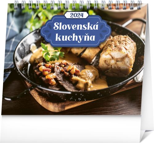 Stolový kalendár Presco Group - Slovenská kuchyňa 2024, 16,5 × 13 cm