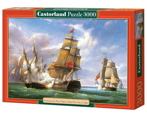 Puzzle Castorland 3000 dílků - Kopie "Combat between the French Frigate"