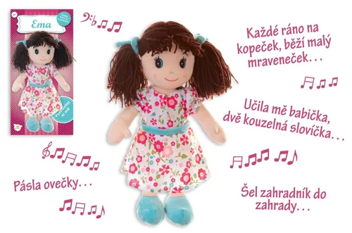 Panenka Ema hadrová česky mluvící a zpívající 40 cm