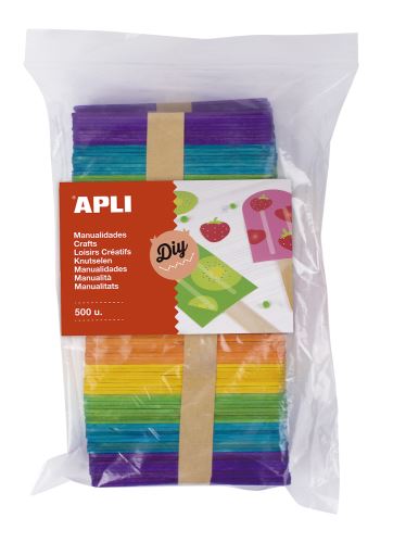 Nanuková dřívka APLI, Jumbo pack, 114 x 10 mm, mix barev