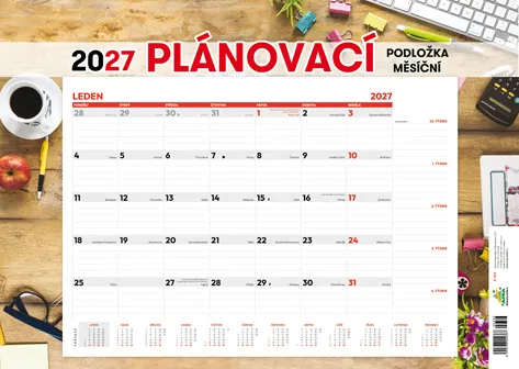 Plánovací podložka měsíční 2027 Aria