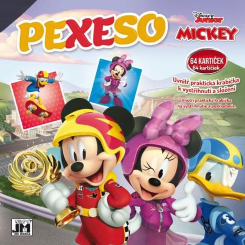 Pexeso v sešitu - Disney Mickey a závodníci