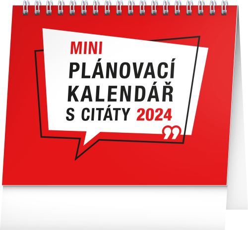 Stolní kalendář Presco Group 2024 - Plánovací s citáty, 16,5 × 13 cm