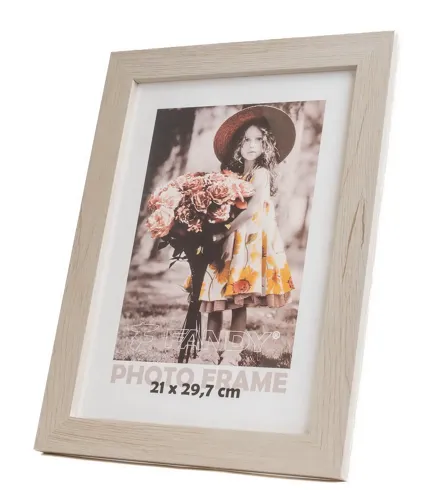 Fotorámeček dřevěný Narvik 4 21x29,7 cm - světle hnědý