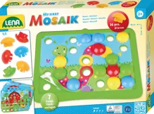 Mozaika LENA klobouček 3,2 cm hladký, 36 ks a 7 předloh - příroda (1)