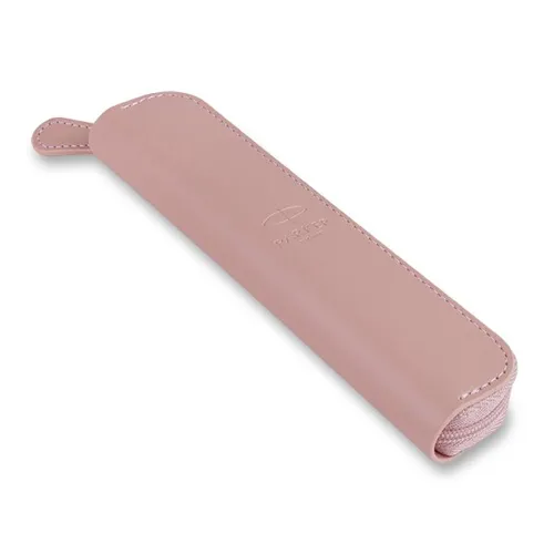Pouzdro na zip PU Parker - pastelově růžové