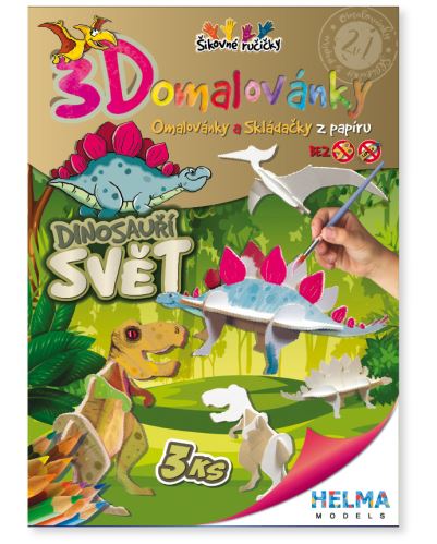 3D omalovánky A4 - SET Dinosauří svět