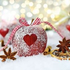 Ubrousky Ambiente vánoční - Jablko srdce 33x33 20ks