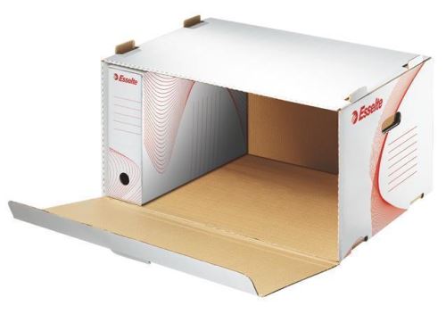 Archivační kontejner ESSELTE Standard, bílá, s předním otevíráním, karton