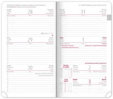 Týdenní diář 2027 Notique kapesní Biella růžový (1)