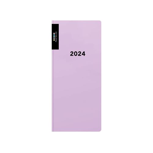 Měsíční diář PVC Karton P+P 2024 - PASTELINI fialová