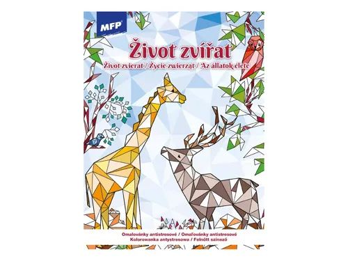 Antistresové omalovánky 210x290mm/32 stran - Život zvířat