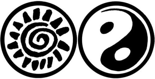 Oboustranné pečetidlo Aladine - Slunce / yin yang