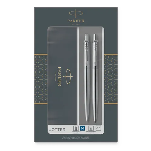 Parker Jotter Stainless Steel CT - propiska a mechanická tužka v dárkové sadě