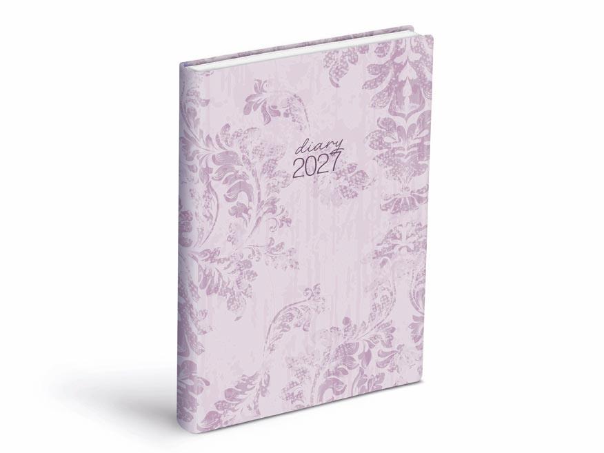 Levně Denní diář 2027 MFP A5 D801 PU Květy ornament