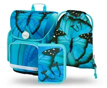 Školní aktovkový set 3-dílný Baagl Ergo Butterfly
