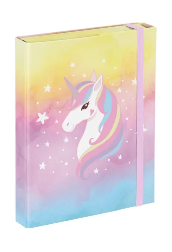 Box na školní sešity A5 BAAGL - Rainbow Unicorn